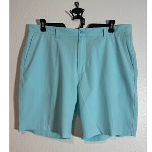 Vineyard Vines Men's Size 38 On-The-Go Performance Shorts 7" Teal Blue Athletic